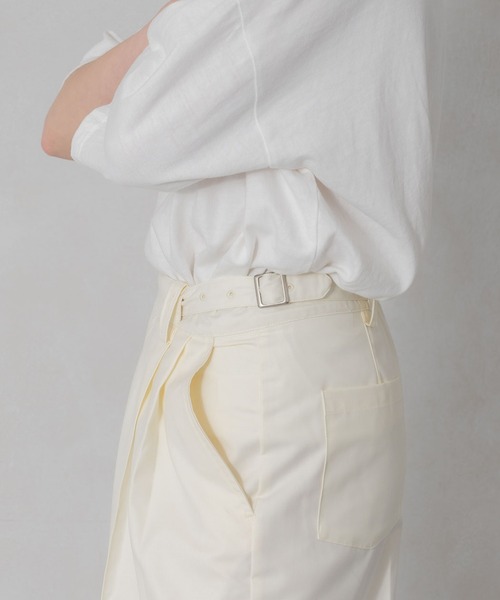 ONCILY（オンシェリー）の「WIDE STRAIGHT GURKHA SLACKS / ワイドストレートグルカスラックス（スラックス・メンズ・アイボリー/ブルーグリーン/チャコールグレー・LARGE/MEDIUM/SMALL）」の20枚目の写真