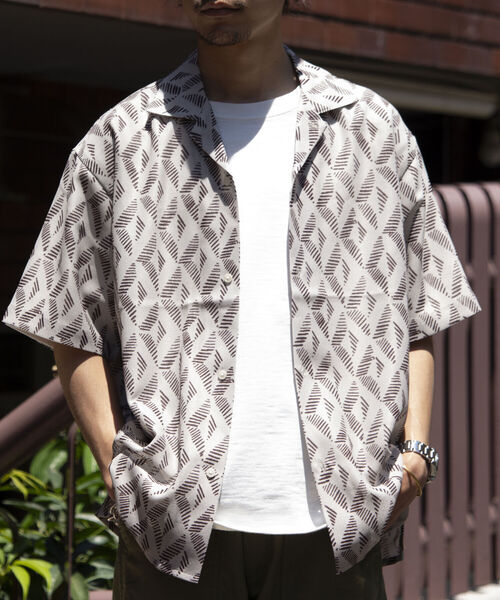 美品✨Etro 長袖シャツ ジオメトリック 総柄 メンズ M コットン 17SS 美品 17SS エトロ ETRO 総柄 ジオメトリック柄 シャツ 長袖 41