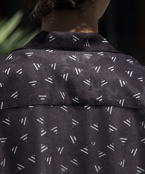 GLOSTER（グロスター）の「【GLOSTER/グロスター】ジオメトリック柄 オープンカラーシャツ メッシュシャツ（シャツ/ブラウス・メンズ・ブラック/ネイビー/ホワイト・S/M/L）」の21枚目の写真