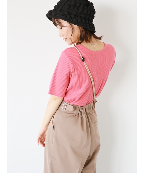ehka sopo（エヘカソポ）の「前後2WAYテレコカーディガン（カーディガン/ボレロ・レディース・オフホワイト/ピンク/ブラック・F）」の20枚目の写真