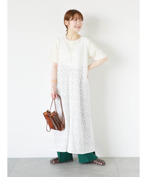 ehka sopo（エヘカソポ）の「前後2WAYテレコカーディガン（カーディガン/ボレロ・レディース・オフホワイト/ピンク/ブラック・F）」の9枚目の写真