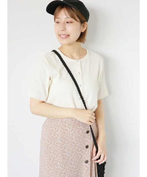 ehka sopo（エヘカソポ）の「前後2WAYテレコカーディガン（カーディガン/ボレロ・レディース・オフホワイト/ピンク/ブラック・F）」の17枚目の写真