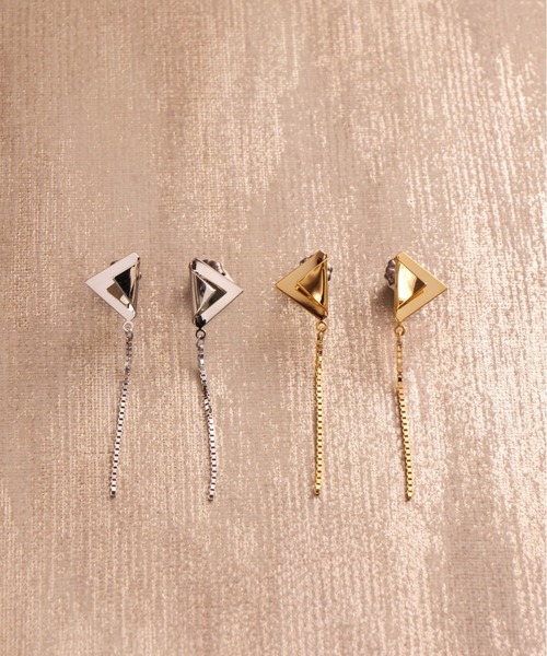 irolier（イロリエール）の「【IROLIER/イロリエール】切り絵サンカクピアス（ピアス（両耳用）・レディース・シルバー/ゴールド・FREE）」の15枚目の写真