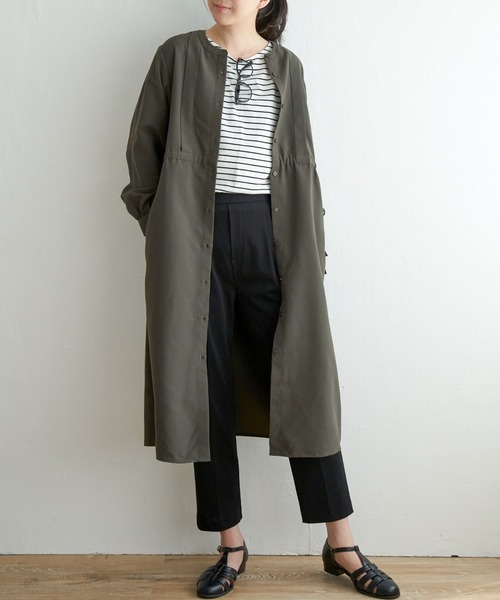 ikka（イッカ）の「２ＷＡＹタックドロストワンピース（ワンピース・レディース・オリーブ/ベージュ・S/M/L）」の2枚目の写真