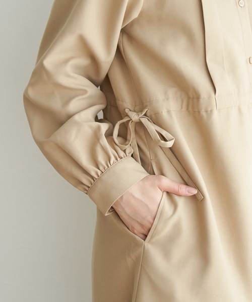 ikka（イッカ）の「２ＷＡＹタックドロストワンピース（ワンピース・レディース・オリーブ/ベージュ・S/M/L）」の6枚目の写真