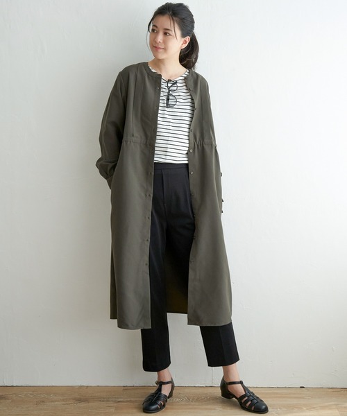 ikka（イッカ）の「２ＷＡＹタックドロストワンピース（ワンピース・レディース・オリーブ/ベージュ・S/M/L）」の16枚目の写真