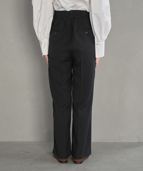 VIS（ビス）の「【防シワ・洗える】パウダリーツイルストレートパンツ（スラックス・レディース・チャコールグレー/ブラック/ピンク・L/M/S）」の18枚目の写真