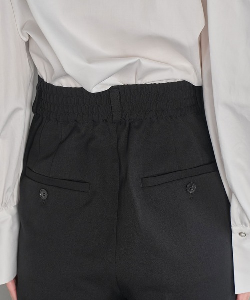 VIS（ビス）の「【防シワ・洗える】パウダリーツイルストレートパンツ（スラックス・レディース・チャコールグレー/ブラック/ピンク・L/M/S）」の21枚目の写真