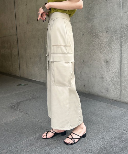 &g'aime(アンジェム)の「【&g’aime】カーゴタイトロングスカート(スカート・レディース・ブラック/グレイッシュベージュ/ライトパープル・FREE)」の19枚目の写真