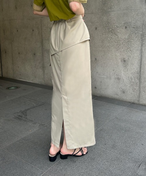 &g'aime(アンジェム)の「【&g’aime】カーゴタイトロングスカート(スカート・レディース・ブラック/グレイッシュベージュ/ライトパープル・FREE)」の17枚目の写真