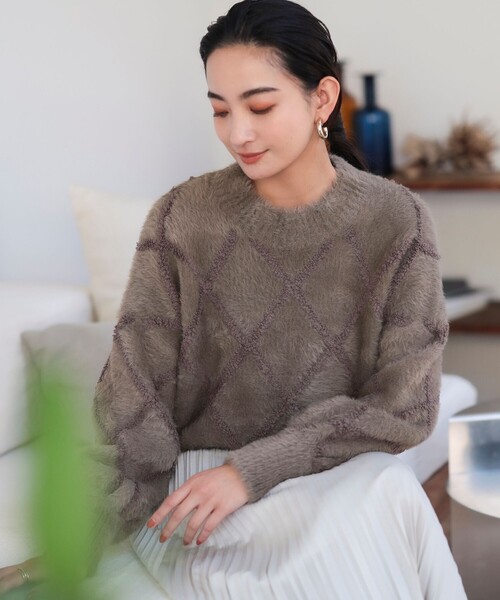 セール】シャギー ブークレニット（手洗い可能）（ニット/セーター