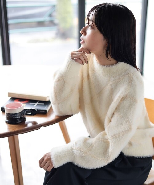 シャギー ブークレニット（手洗い可能）（ニット/セーター）｜BEAMS