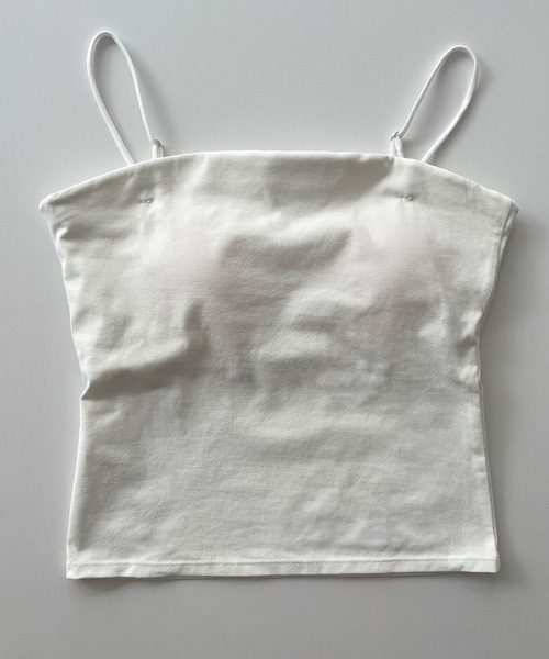 CANAL JEAN(キャナルジーン)の「RED CHOP WORKS パット付きベアキャミソール(キャミソール・レディース・ブラック/ホワイト・ONE SIZE)」の7枚目の写真