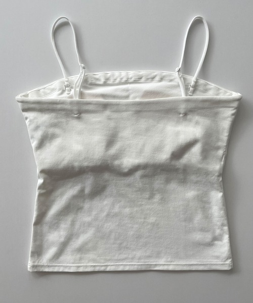 CANAL JEAN(キャナルジーン)の「RED CHOP WORKS パット付きベアキャミソール(キャミソール・レディース・ブラック/ホワイト・ONE SIZE)」の8枚目の写真