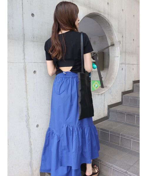 MURUA（ムルーア）の「サークルバックコンパクトカットソー（Tシャツ/カットソー・レディース・ブラック/パープル・FREE）」の7枚目の写真