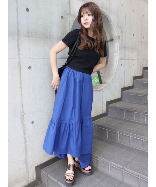 MURUA（ムルーア）の「サークルバックコンパクトカットソー（Tシャツ/カットソー・レディース・ブラック/パープル・FREE）」の8枚目の写真