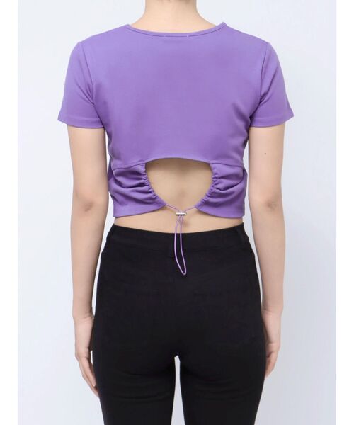 MURUA（ムルーア）の「サークルバックコンパクトカットソー（Tシャツ/カットソー・レディース・ブラック/パープル・FREE）」の16枚目の写真