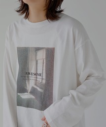 フォトプリント ロングTシャツ