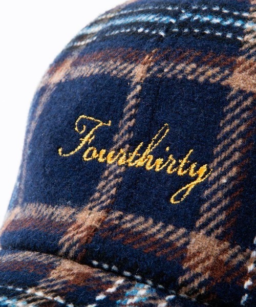430（フォーサーティ）の「mko11399- NEL CHECK CAP キャップ（キャップ・メンズ・アイボリー/ネイビー・FREE）」の5枚目の写真