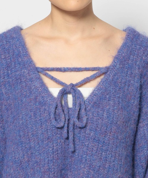 LOWRYS FARM（ローリーズファーム）の「２ＷＡＹメランジプルオーバーLS　960948（ニット/セーター・レディース・アイボリー/パープル/オレンジ/ブラック・FREE）」の8枚目の写真