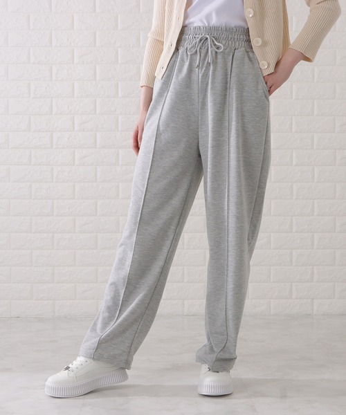 ！！ご予約品！！グレー　パンツ　ラインパンツ　レース　ストレッチ　レディース Spick＆Span スラックス パンツ レースラインパンツ レディース