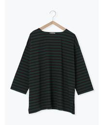 Samansa Mos2 | 8分袖ボーダーカットソー(Tシャツ/カットソー)