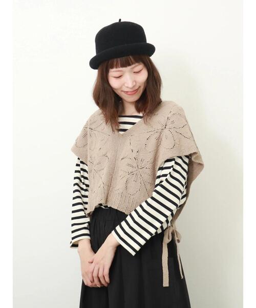 Samansa Mos2（サマンサ モスモス）の「8分袖ボーダーカットソー（Tシャツ/カットソー・レディース・キャメル/グリーン/キナリ/ピンク・F）」の9枚目の写真