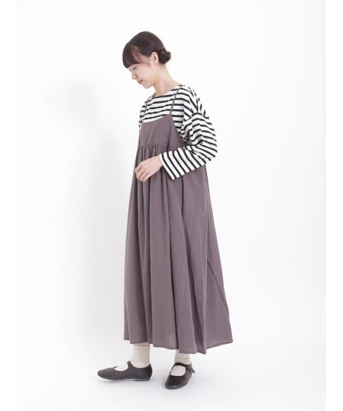 Samansa Mos2（サマンサ モスモス）の「8分袖ボーダーカットソー（Tシャツ/カットソー・レディース・キャメル/グリーン/キナリ/ピンク・F）」の18枚目の写真