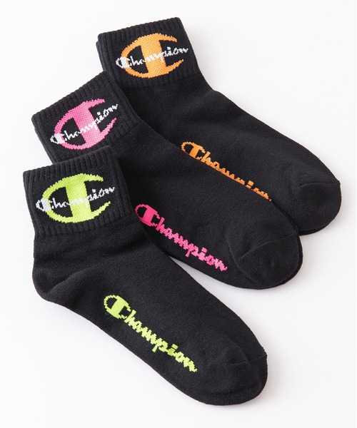 Champion(チャンピオン)の「【CHAMPION/チャンピオン】キッズ ショートレングス ソックス CBSCY303/CBSCY304 3足組 C ODORLESSR(シーオドレス) 抗菌防臭 靴下(ソックス/靴下・キッズ・その他1/その他・FREE)」の2枚目の写真