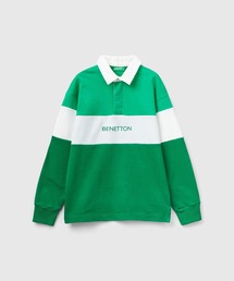 ユナイテッド カラーズ オブ ベネトン UNITED COLORS OF BENETTON. 【GREEN B】総柄サイドスリット長袖シャツ・ブラウス ユナイテッド カラーズ オブ ベネトン UNITED COLORS OF