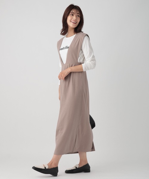 Elura（エルーラ）の「ストラップナロースカート（ジャンパースカート・レディース・ブラウン系その他/ブラック・FREE）」の15枚目の写真