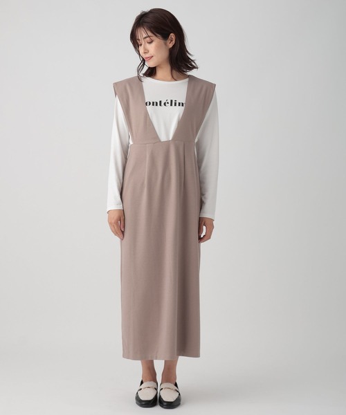 Elura（エルーラ）の「ストラップナロースカート（ジャンパースカート・レディース・ブラウン系その他/ブラック・FREE）」の16枚目の写真