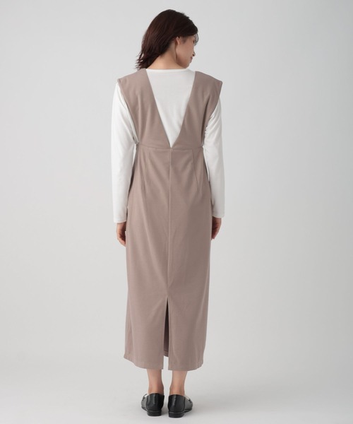 Elura（エルーラ）の「ストラップナロースカート（ジャンパースカート・レディース・ブラウン系その他/ブラック・FREE）」の3枚目の写真