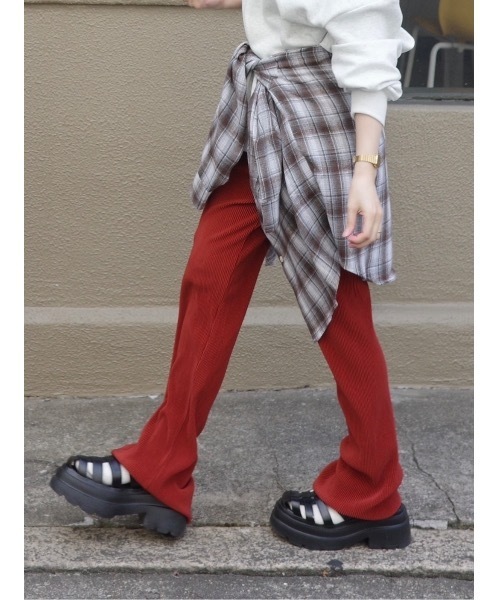 【セルフカット可能,低身長~高身長】selfcut pleats pants（その他パンツ）｜jumelle（ジュメロ）