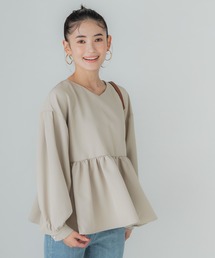 coca（coca）（コカ）の「バックパールペプラムギャザーブラウス（シャツ/ブラウス）」