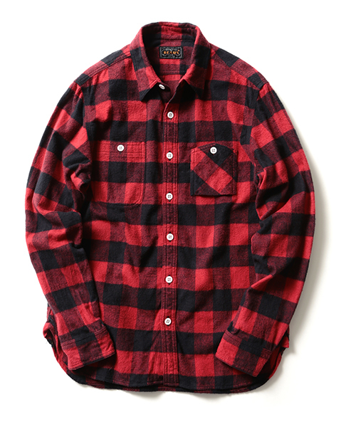 BEAMS PLUS(ビームスプラス)の「BEAMS PLUS / バッファローチェック ワークシャツ(シャツ/ブラウス・メンズ・ブルー/イエロー/レッド・LARGE/MEDIUM/SMALL/X-LARGE)」の4枚目の写真