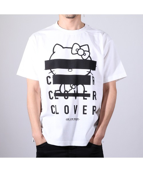ハローキティコラボ(ハローキティコラボ)の「ハローキティ/HELLO KITTY CLOVER Tシャツ/サンリオキャラクターズ コラボ(Tシャツ/カットソー・メンズ・ブラック/ホワイト・S/L/XXL/XL/M)」の11枚目の写真