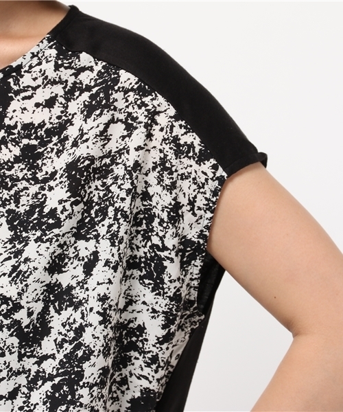 OUTLET（アウトレット）の「【CIAOPANIC TYPY】クラッシュプリントワンピース（ワンピース・レディース・ベージュ/ブラック/サックスブルー・FREE）」の8枚目の写真