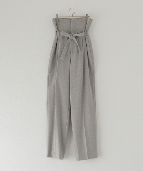 SEEALL(シーオール)の「【SEEALL / シーオール】4 TUCK パンツ(スラックス・レディース・チャコールグレー・MEDIUM)」の5枚目の写真