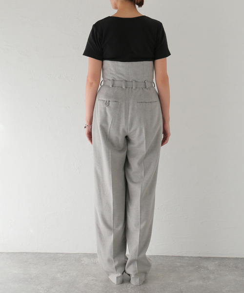 SEEALL(シーオール)の「【SEEALL / シーオール】4 TUCK パンツ(スラックス・レディース・チャコールグレー・MEDIUM)」の8枚目の写真