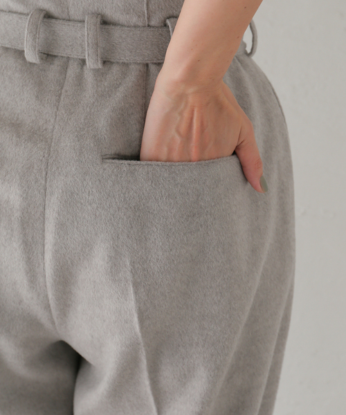 SEEALL(シーオール)の「【SEEALL / シーオール】4 TUCK パンツ(スラックス・レディース・チャコールグレー・MEDIUM)」の12枚目の写真