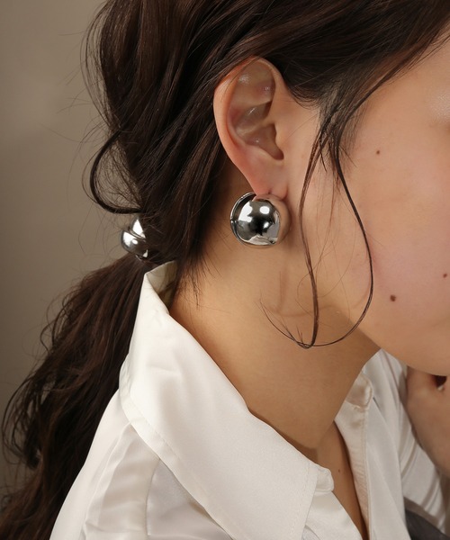 voov（ブーブ）の「ワンタッチ メタル ボール ポイント ピアス 大きめ（ピアス（両耳用）・レディース・ゴールド/シルバー・フリー）」の16枚目の写真