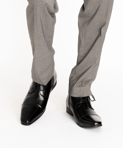 MM/ONE（エムエムワン）の「ストレートチップ 外羽根 ドレスブーツ ビジネス（ブーツ・メンズ・ブラック・43/41/42/40/46/45/44）」の2枚目の写真