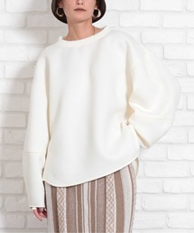 スポンジリバー ランタンスリーブ クルーネック プルオーバー