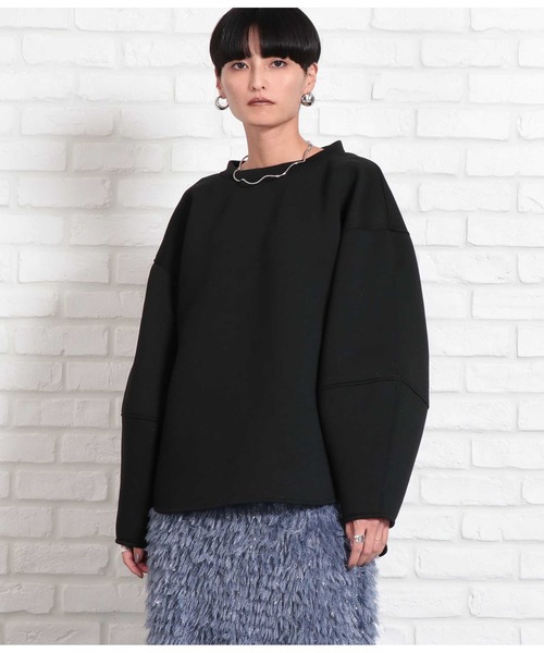 Settimissimo（セッティミッシモ）の「スポンジリバー ランタンスリーブ クルーネック プルオーバー（スウェット・レディース・ブラック/アイボリー・FREE）」の4枚目の写真