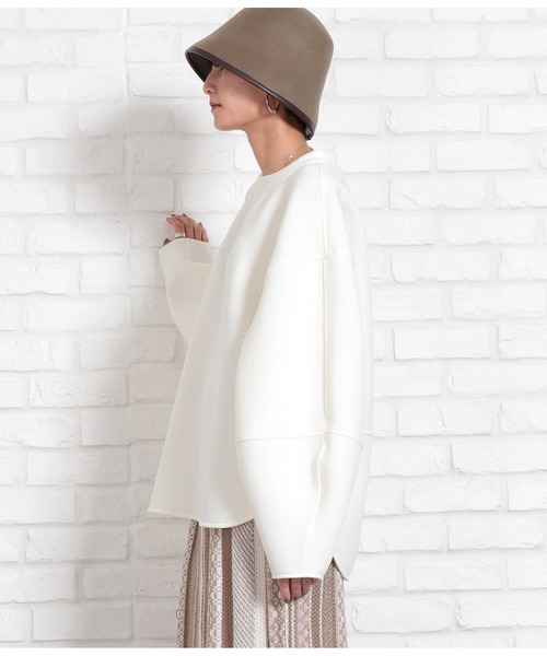 Settimissimo（セッティミッシモ）の「スポンジリバー ランタンスリーブ クルーネック プルオーバー（スウェット・レディース・ブラック/アイボリー・FREE）」の12枚目の写真