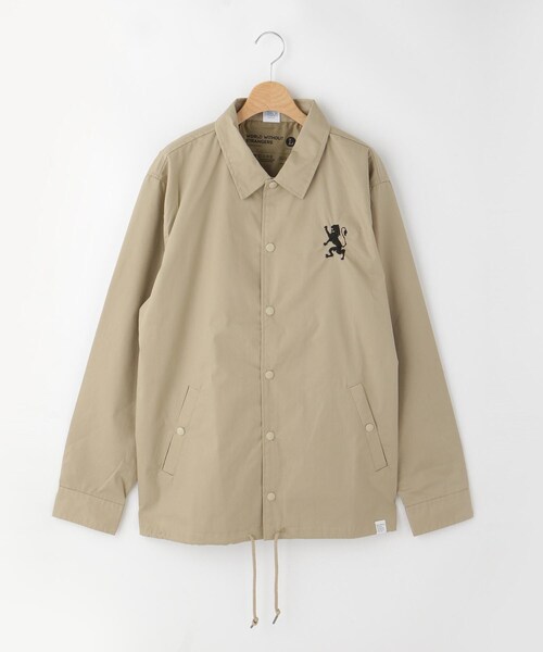 &Bridge(アンドブリッジ)の「GIORDANO 刺繍コーチジャケット(ブルゾン・メンズ・ベージュ/ブラック・03/02)」の1枚目の写真