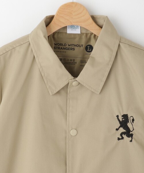 &Bridge(アンドブリッジ)の「GIORDANO 刺繍コーチジャケット(ブルゾン・メンズ・ベージュ/ブラック・03/02)」の5枚目の写真