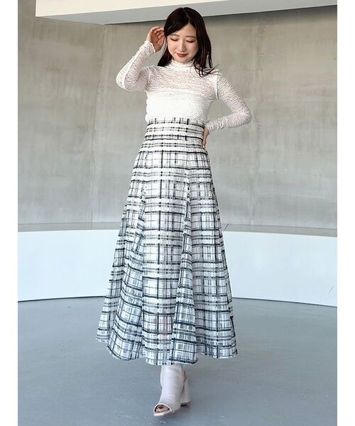 MERCURYDUO（マーキュリーデュオ）の「シアーレースカットソー（Tシャツ/カットソー・レディース・ミント/ブラック/オフホワイト・FREE）」の9枚目の写真