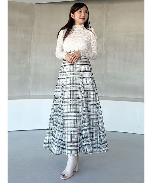 MERCURYDUO（マーキュリーデュオ）の「シアーレースカットソー（Tシャツ/カットソー・レディース・ミント/ブラック/オフホワイト・FREE）」の10枚目の写真